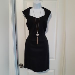 WHBM Black Satin dress
